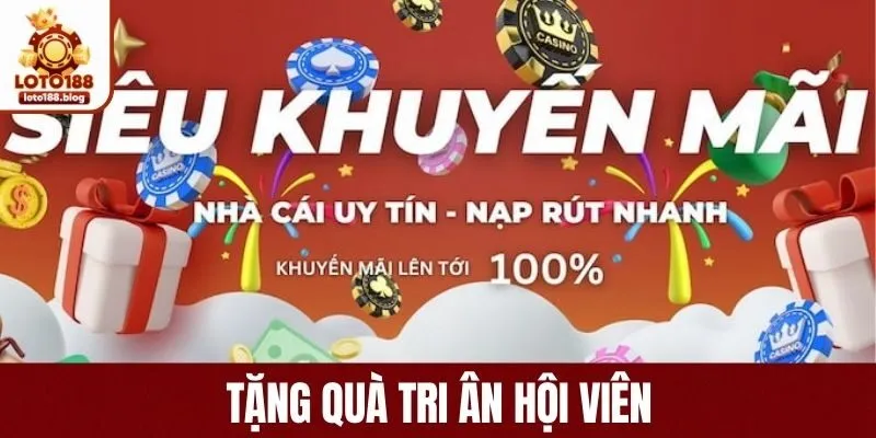 Khuyến mãi LOTO188 tri ân tặng quà người chơi